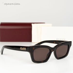 Gucci Women Sunglasses Havana Brown Cat Eye GG1790S 002 NEW AUTHENTIC